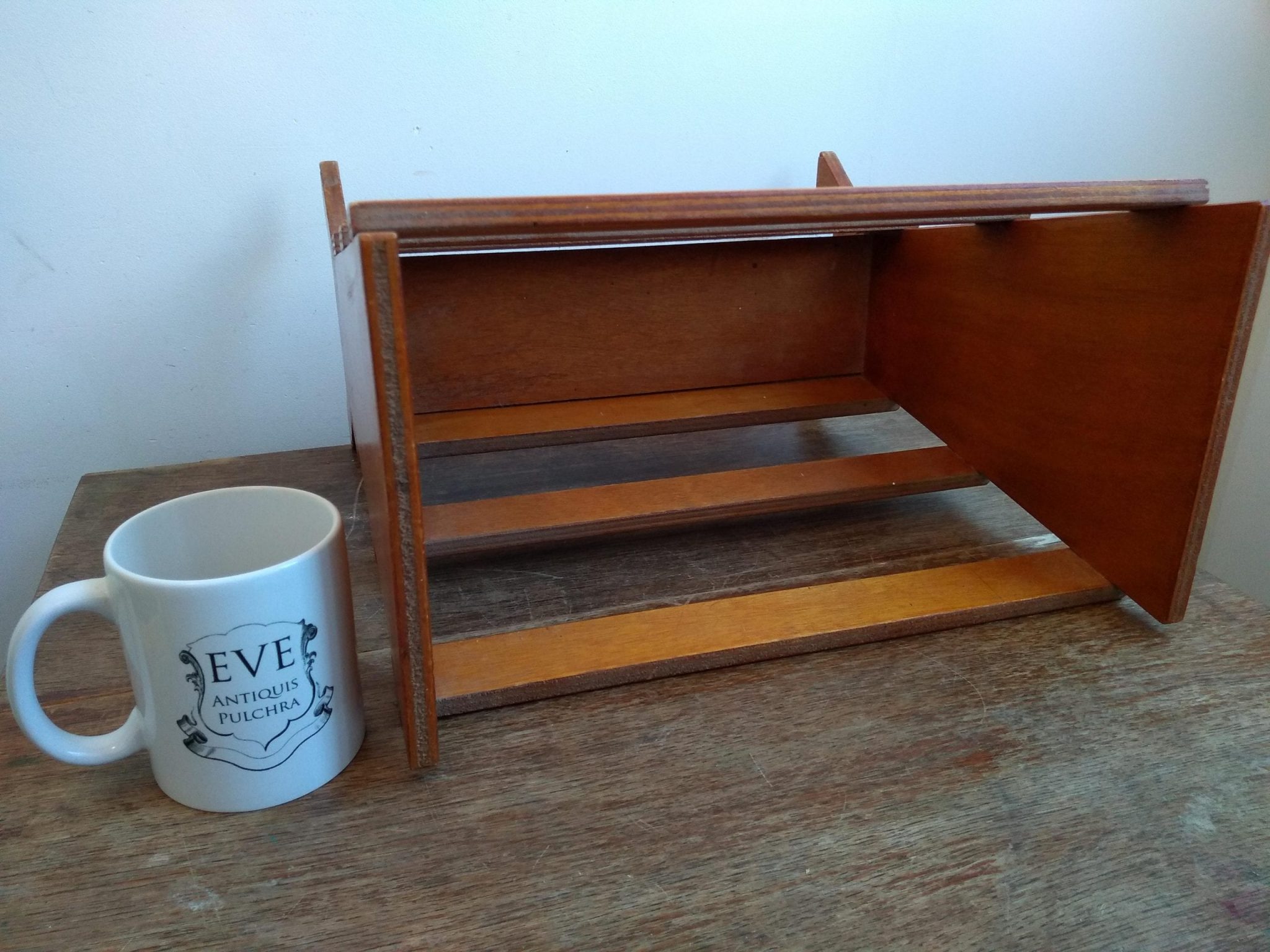 Vintage French Wooden Varnished Wood Magazine Newspaper Rack Storage   IMG 20200119 111627927 Scaled 2048x1536 