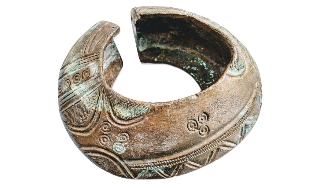 Antique African Niger Baoulé Dogon Bronze Copper Manilla Currency Bracelet Bangle Large Jewellery Jewelry c1910’s