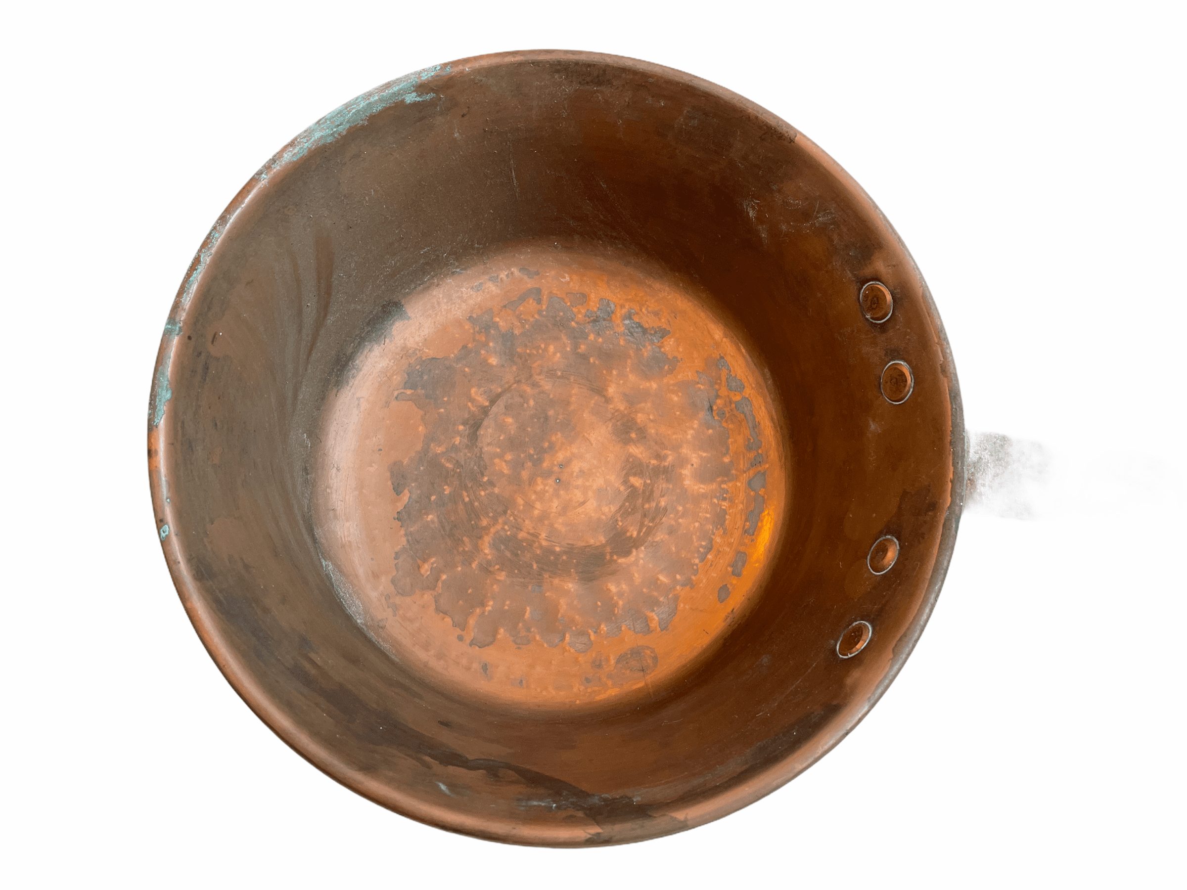 French Antique Copper Pot Country Kitchen Cookware Sauté Pan 