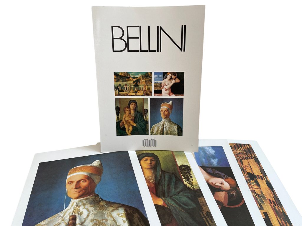 Vintage French Four Prints Bellini Great Master Painting Print Collection Envelope Framing Display Artwork Descriptions c1980’s / EVE