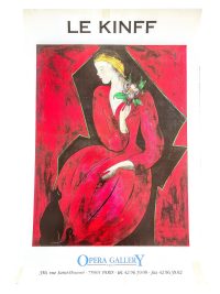Vintage French Le Kinff Opera Gallerie Paris Gallery Original Exhibition Poster Wall Decor Painting Display Artwork c1990’s / EVE 3