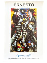 Vintage French Ernesto Galerie Opera Paris Gallery Original Exhibition Poster Wall Decor Painting Display Artwork c1990’s / EVE 3