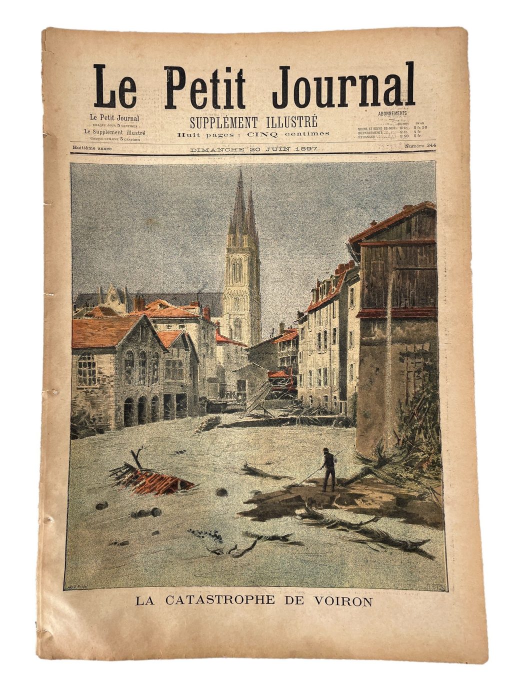 Antique French Le Petit Journal Newspaper Supplement Illustre Number 344 20/6/1897 Illustrations 8 Pages Memorabilia Collector c1897