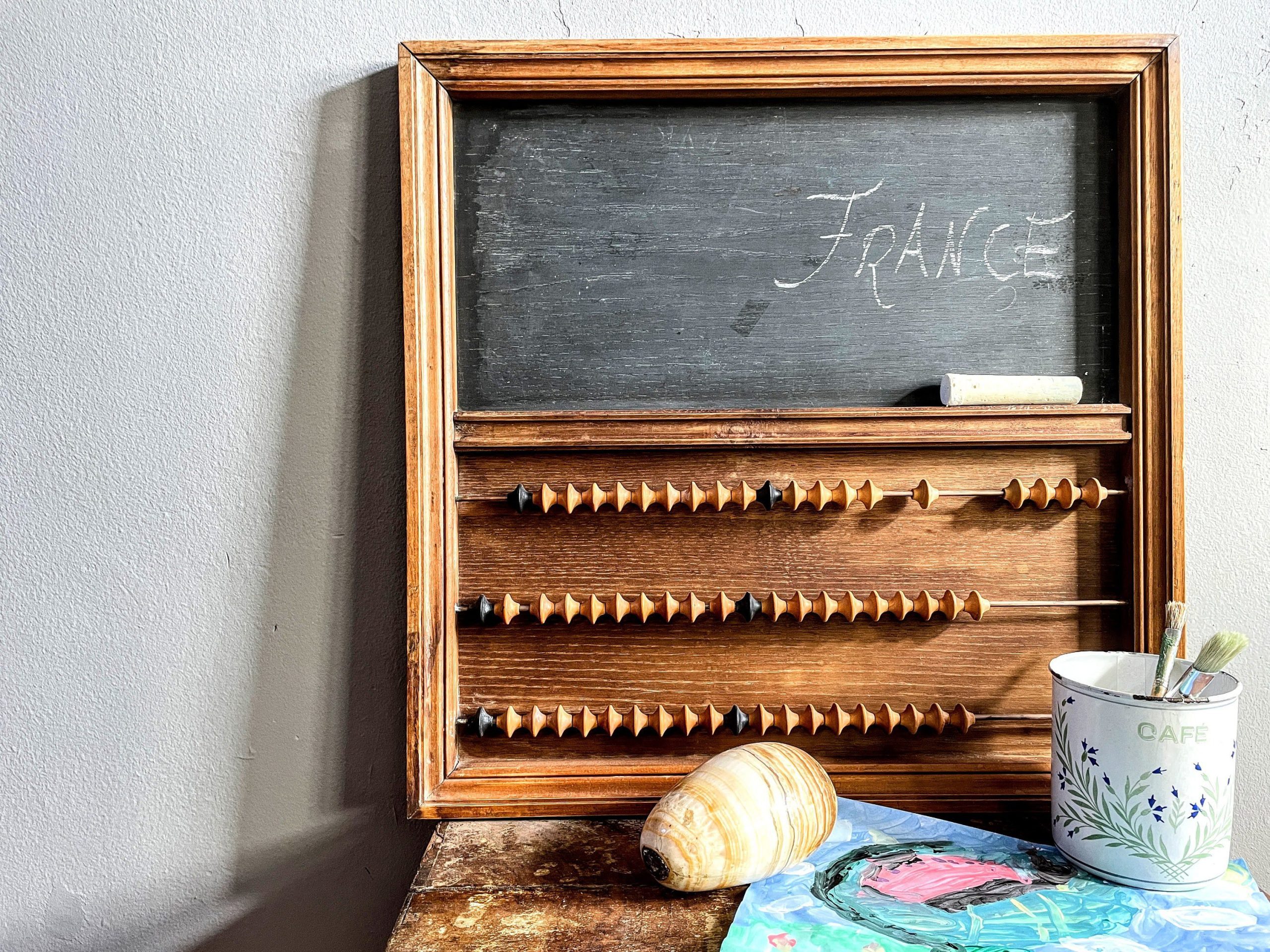Vintage Aplha Chalk Box Advertising School House Teacher With Original  Chalk