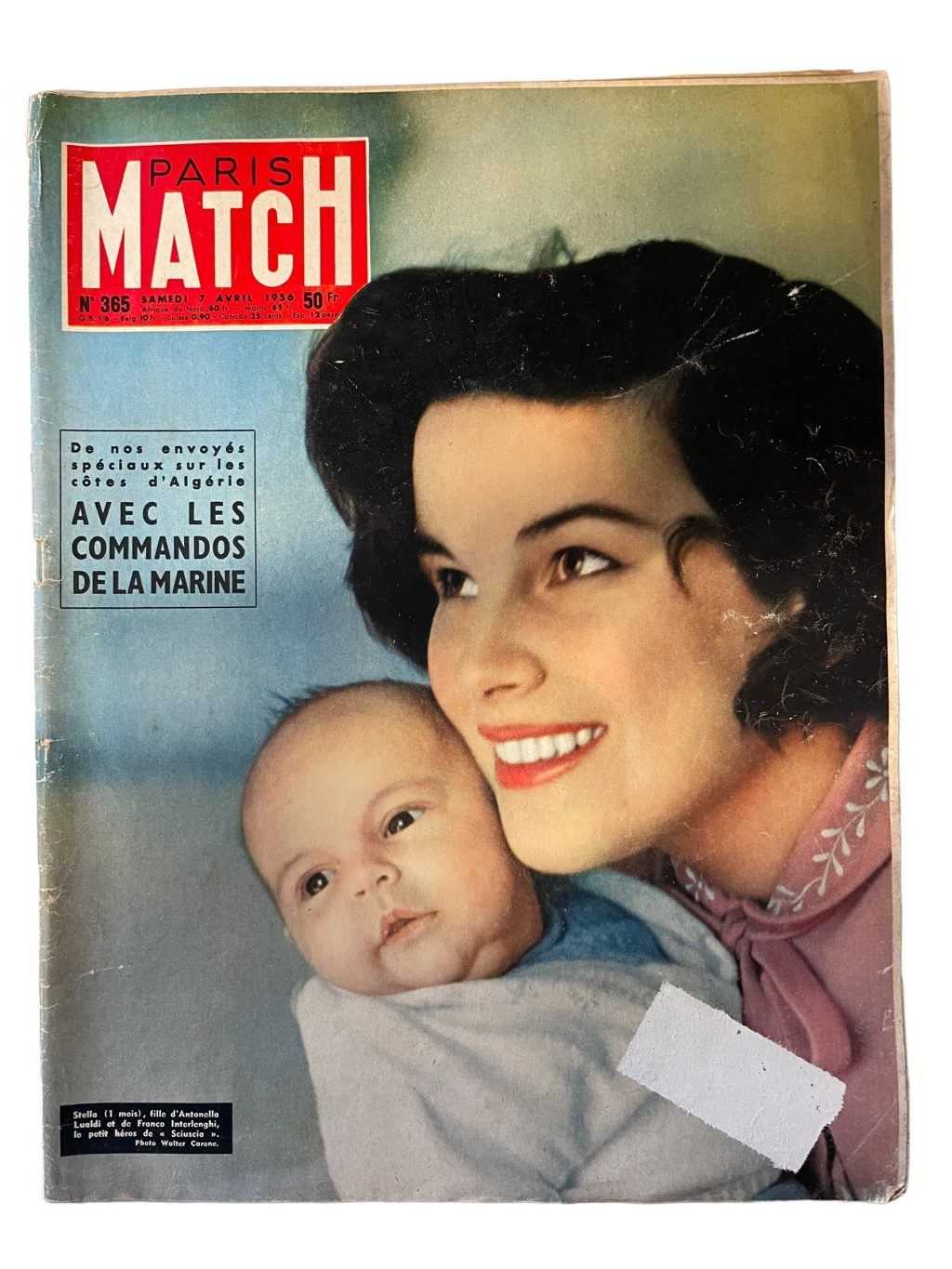 Vintage French Paris Match Le Magazine Journal Number 365 - 7/4/1956 Memorabilia Collector 1956 / EVE