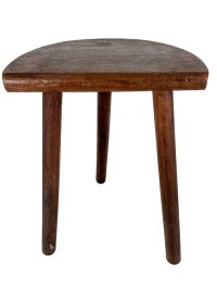Vintage French Small Milking Stool Wooden Rusty Metal Step Chair Seat Kitchen Industrial Commercial Genuine circa 1950-60’s