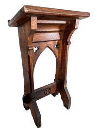 Antique French Wooden Varnished Wood Book Stand Holder Storage Display Support Guest Book Bible Alter Church Lectern c1910-20’s
