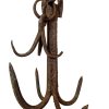 Antique butcher's shop cross-bar w/ 5 suspended grappling hooks – Chez Pluie