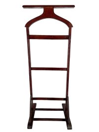 Vintage French Valet Butler Stand Wooden Clothes Hanger Suit Costume Bedroom Hotel Decor Storage Office 1970’s