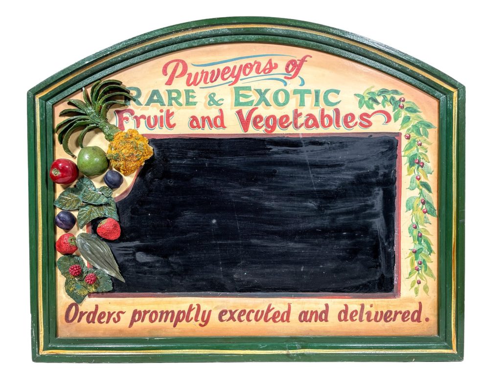 Vintage Fruit & Vegetable Blackboard Chalk Board Restaurant Cafe Shop Kitchen Sign Wall Hanging Display Menu Black Board c1990’s