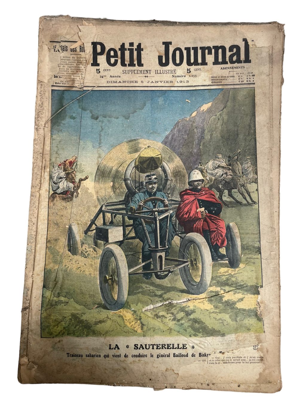 Antique French Job Lot Le Petit Journal Newspaper Supplement Illustre Number 1155 to 1206 Illustrations 8 Pages Per Edition Year 1913