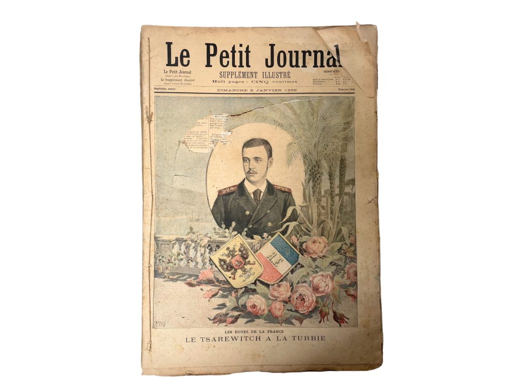 Antique French Job Lot Le Petit Journal Newspaper Supplement Illustre Number 268 to 319 Illustrations 8 Pages Per Edition Year 1896