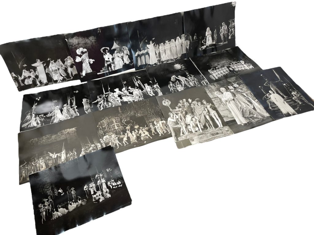 Original Vintage English Theatre Show Photographs x 16 By Tom Hustler Mayfair London Play Musical Souvenir Collectable circa 1960’s