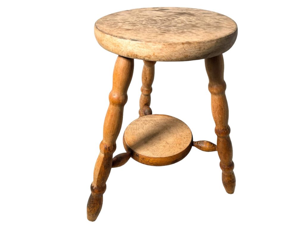 Vintage French wooden stool, plinth or plant stand.