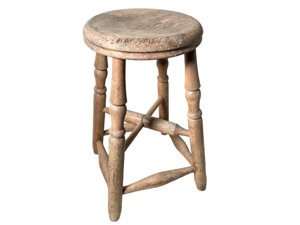 Vintage French wooden stool, plinth or plant stand.