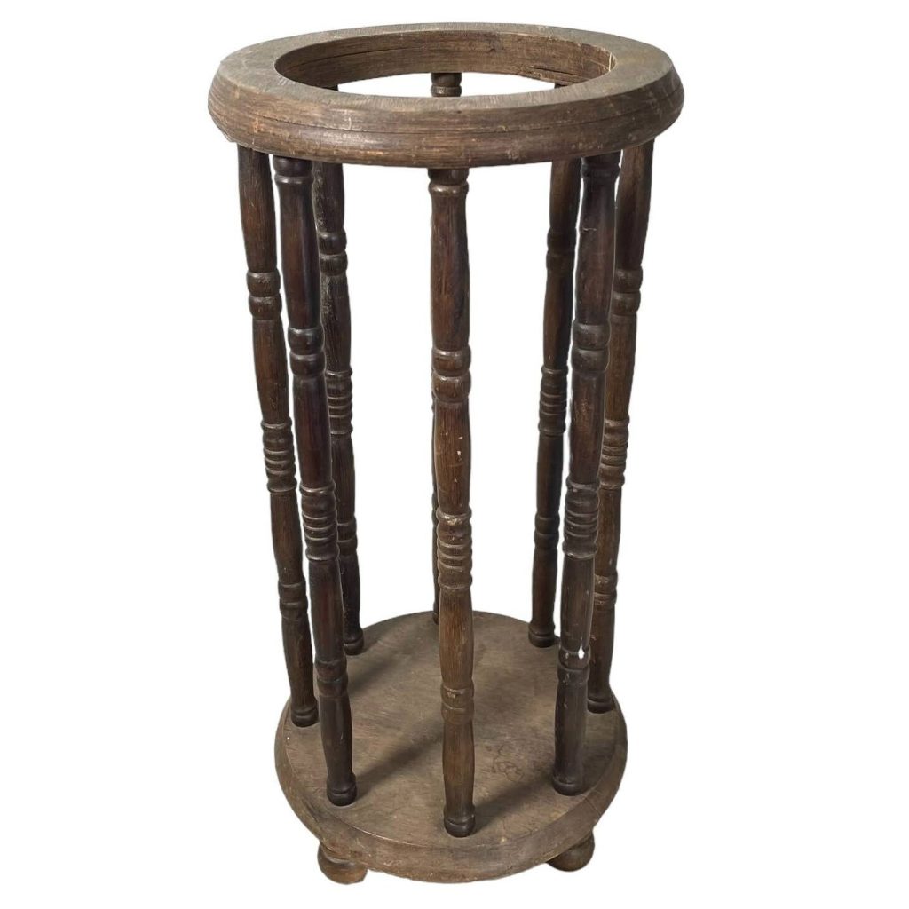 Vintage French Wooden Umbrella Stick Stand Doorway Entryway Hallway Furniture DAMAGED circa 1970’s