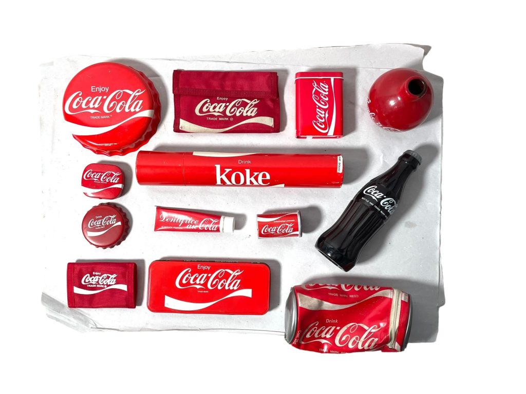 Vintage Mixed Coca-Cola Souvenir Collection Pieces Torch Pencil Cases Toothpaste Etc circa 1970-90s