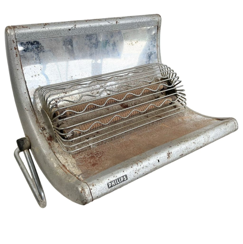 Vintage French Philips Electric Heater Burner Stove Francais Metal Heating Prop circa 1960-70's