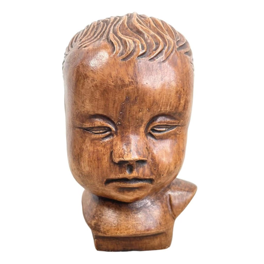 Vintage Dutch Child Bust Head Ornament Statue Cast Van Paridon Brothers Reproduction Resin Statue Display c1960-70’s