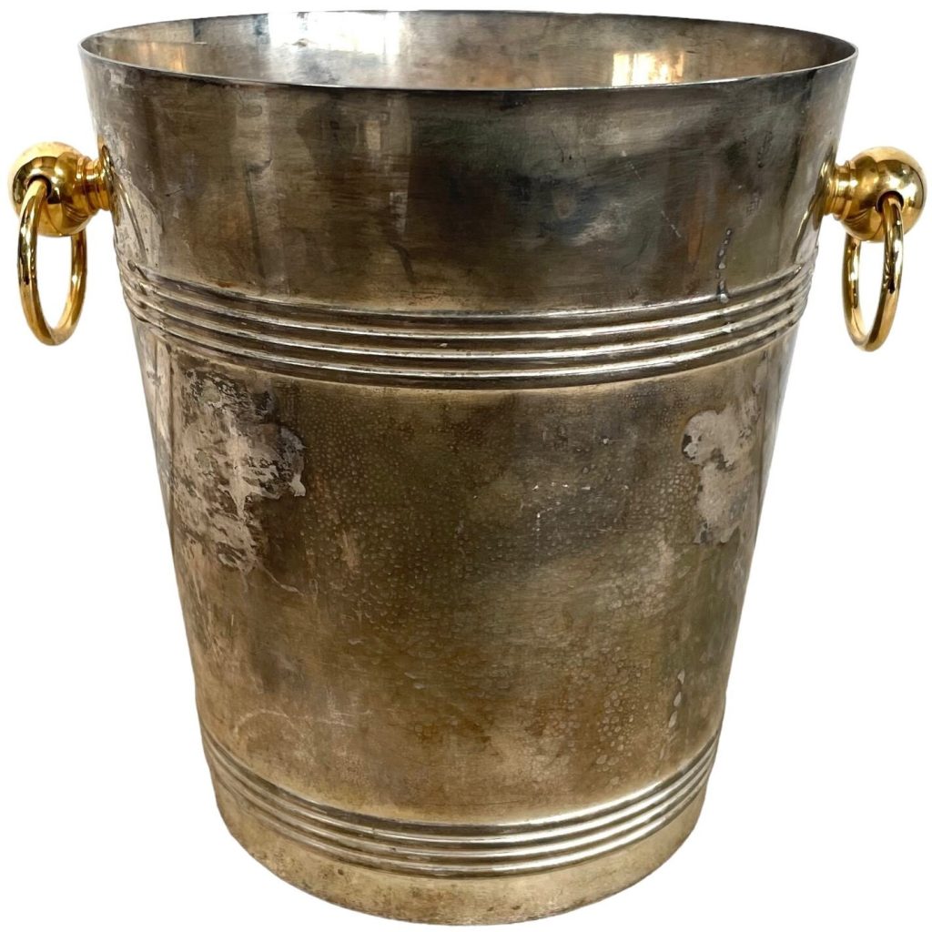 Vintage French Champagne Ice Bucket Silver Plated circa 1970-80's