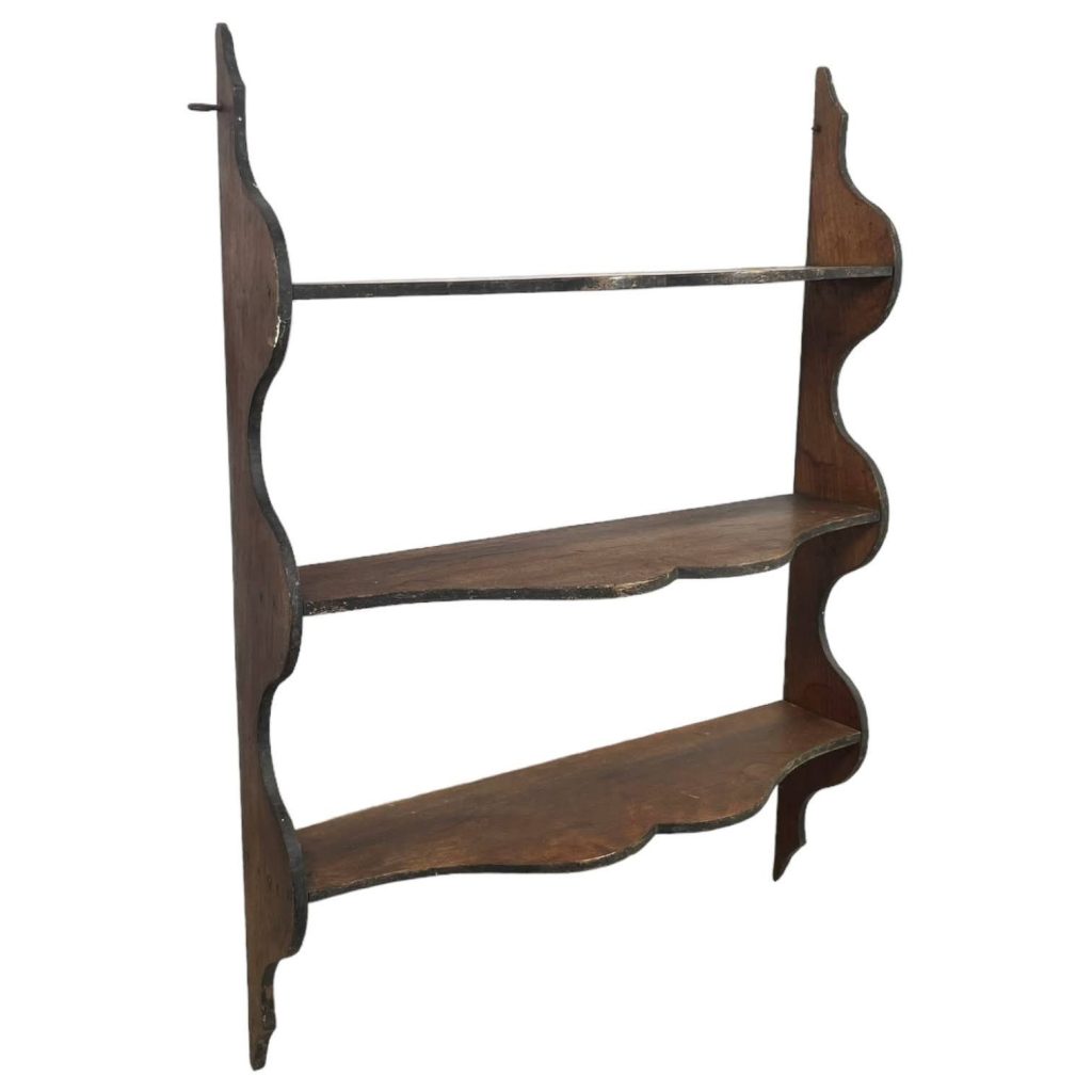 Vintage French Wooden Wood Stand Shelf Ornament Display Shelfs Kitchen Display Wall Mounted circa 1940-50’s