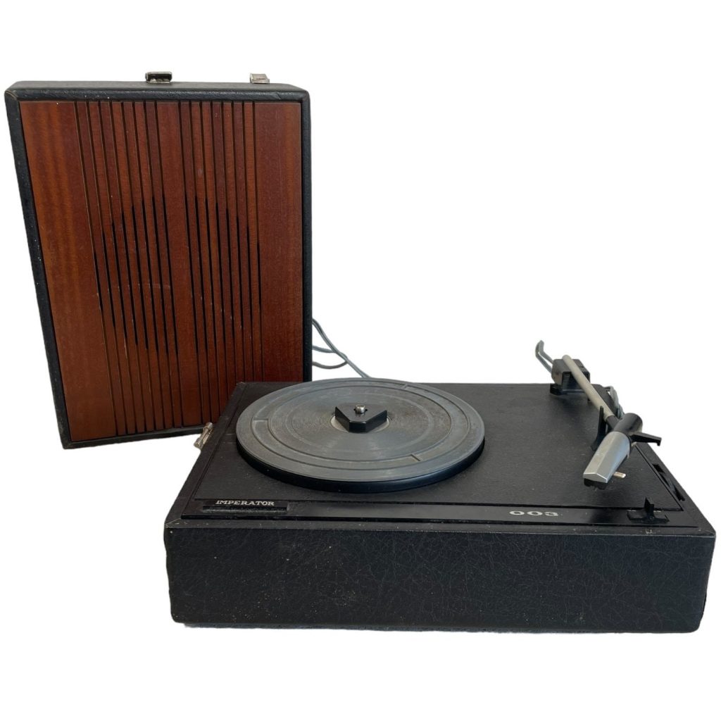 Vintage French Cased Record Player With Speaker circa 1970’s