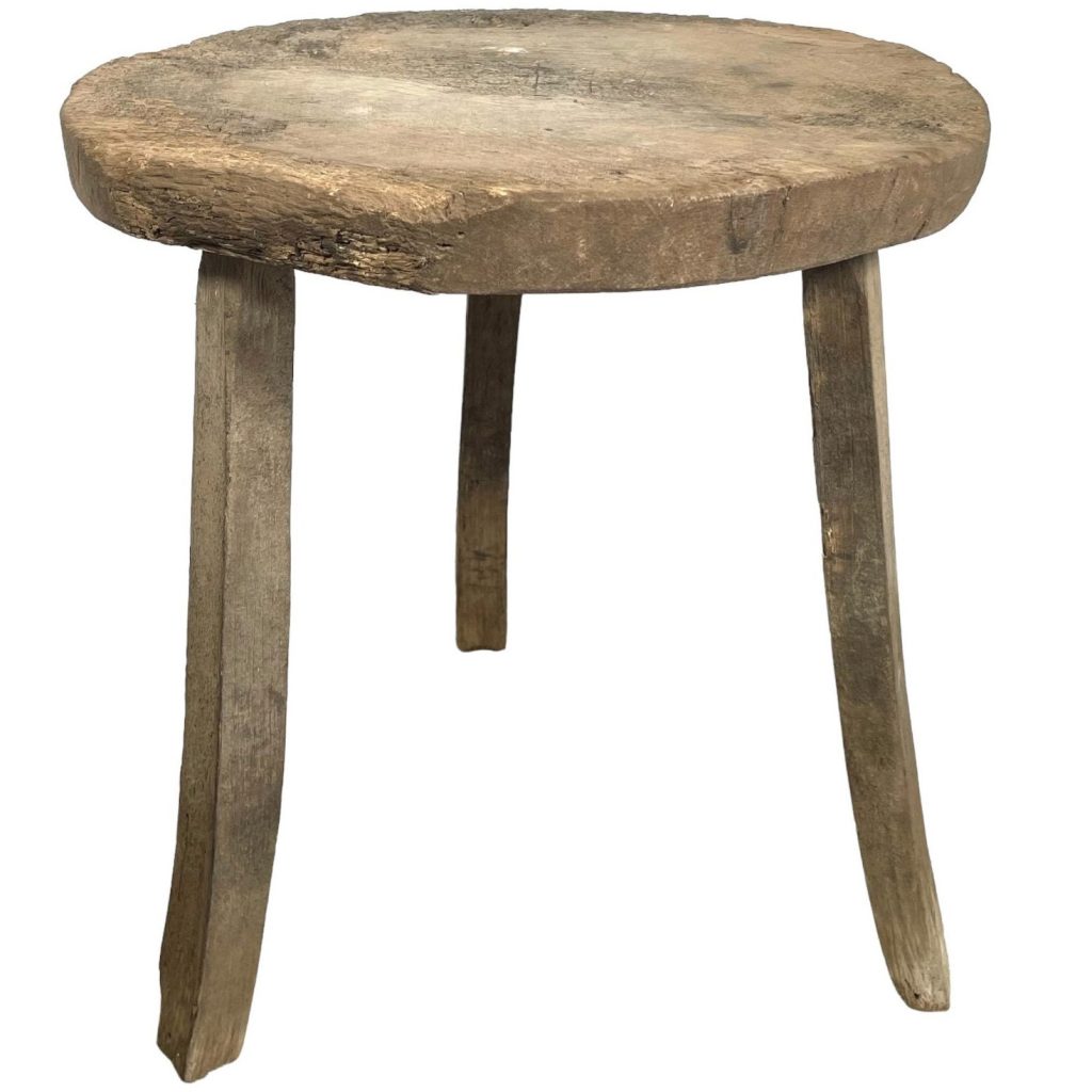 Stool Vintage French Traditional Worn Weathered Stool Small Chair Table Stand Rest Plinth Seating Plant Tabouret c1940-50’s