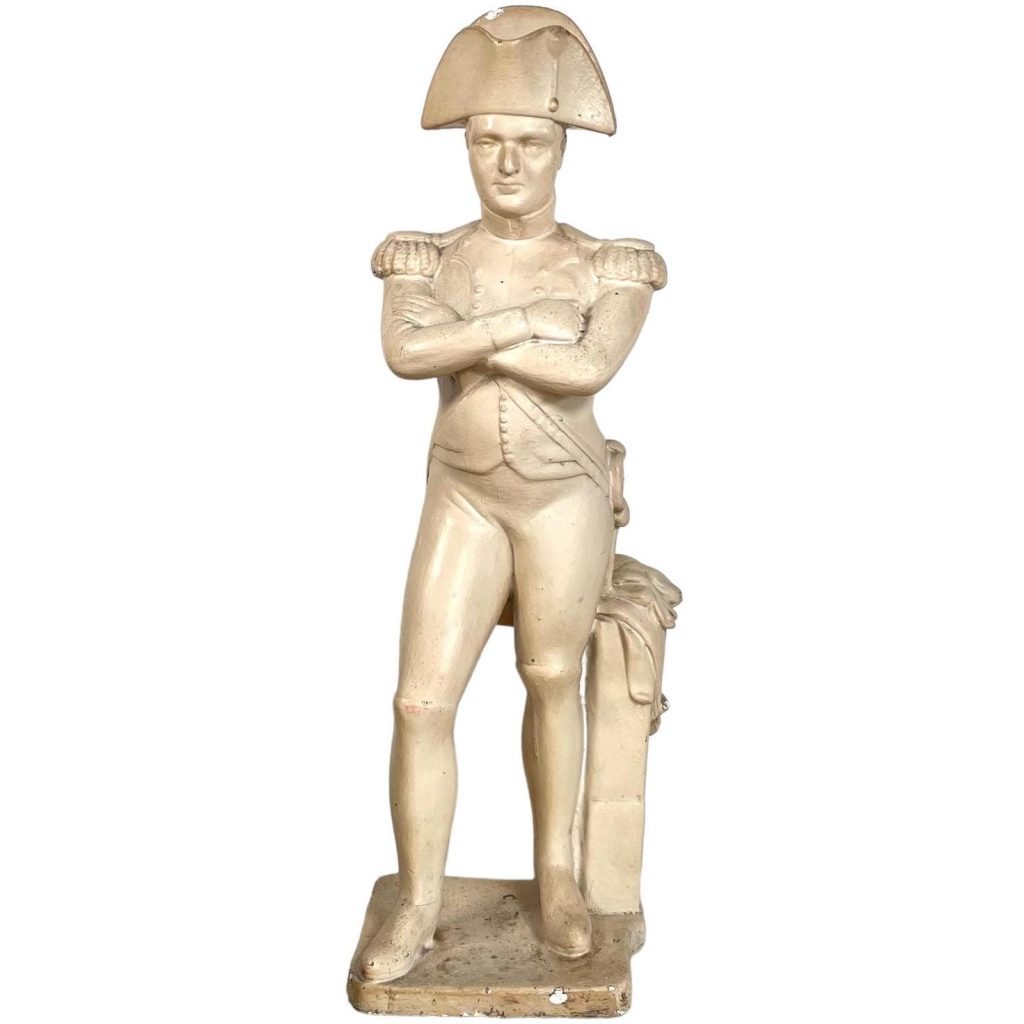 Antique French Admiral Napoleon Bonaparte Large Plaster Statue Figurine  Decor Display France c1880-1900’s