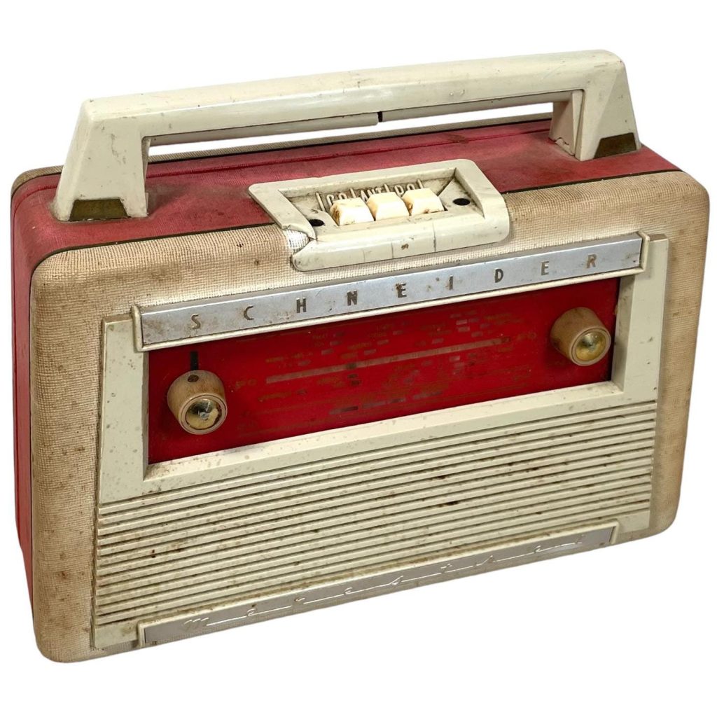 Vintage Schneider Red Cased Radio Prop Only circa 1950-60’s