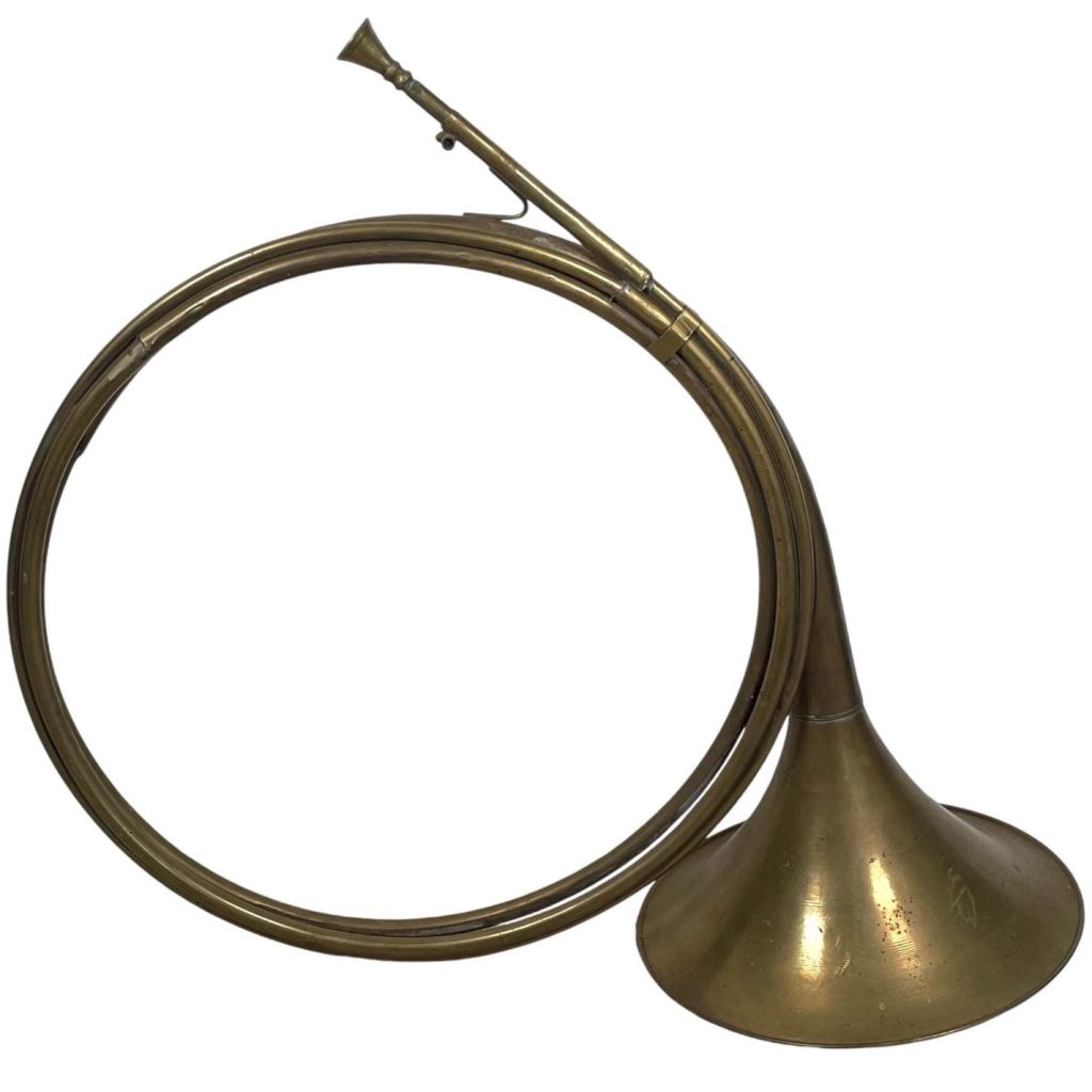 Vintage French Hunting Horn Traditional Musical Instrument Warning Scarer Brass circa 1960-70’s