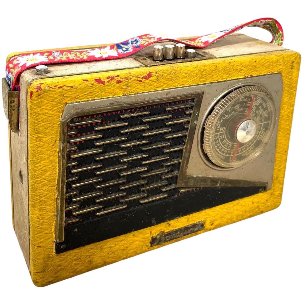 Vintage Bandfunk Yellow Red Cased Radio Prop Only circa 1960-70’s