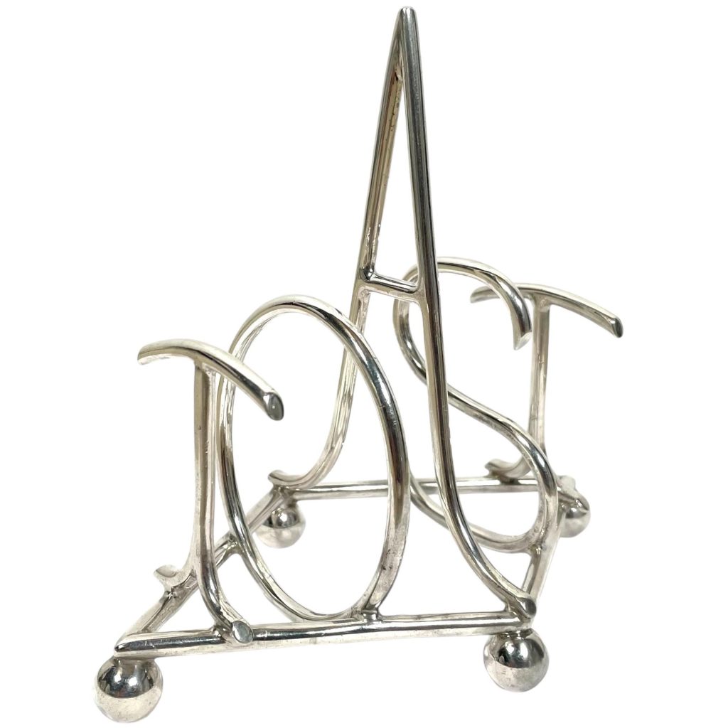 Antique English Silver Hallmarked Toast Rack Breakfast Stand Silverware circa 1910’s