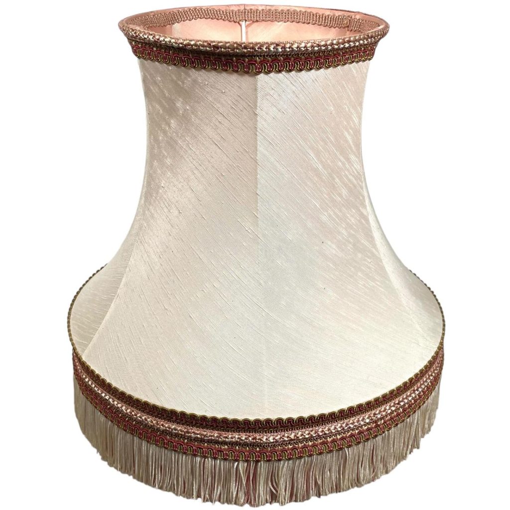 Vintage French Paris Fringed Lined Lamp Shade Lampshade Desk Bedside Standing Side Lamp Light circa 1970’s