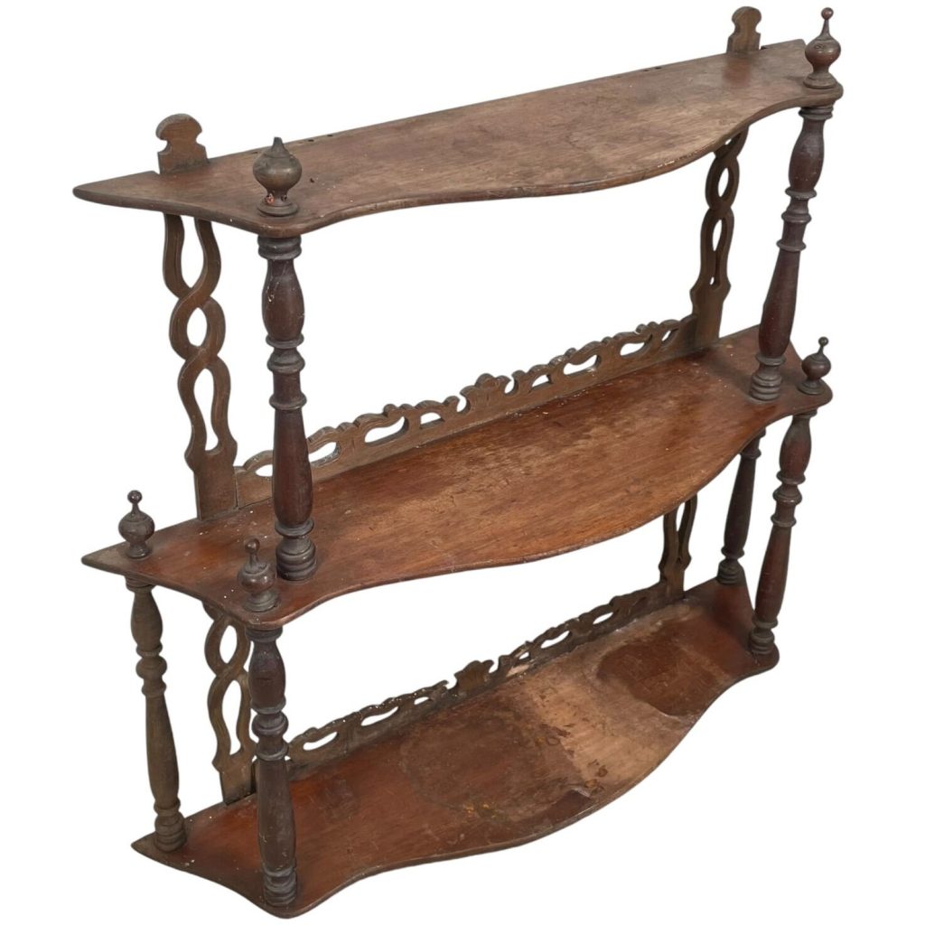 Antique French Wall Hanging Or Standing Shelf Wood Plinth Stand Display Rest DAMAGED c1910’s