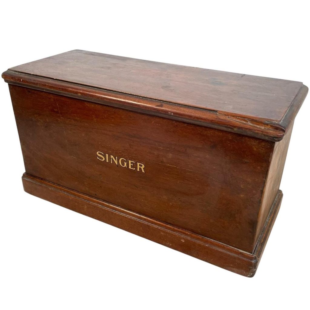 Antique French Singer Wooden Sewing Machine Box Cover Top Industrial Decor Display Old Spares Repairs Prop c1920-30’s