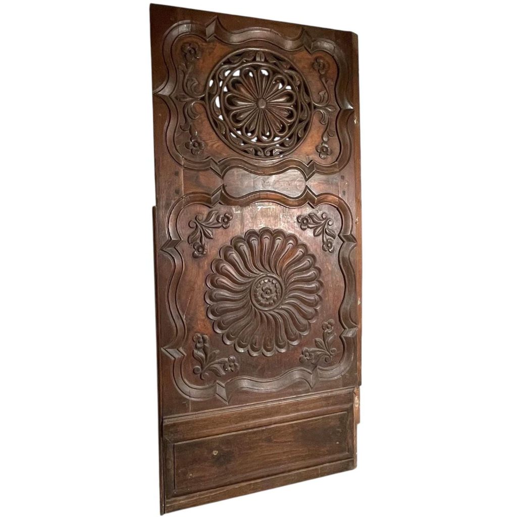 Antique French Door Ornately Carved Cupboard Furniture Door Panel Wood Wooden circa 1850's