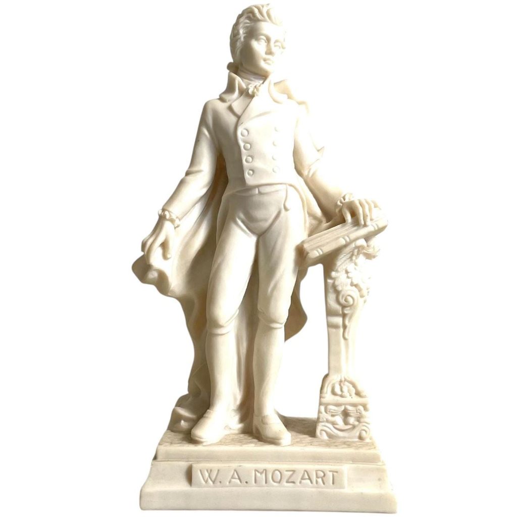 Vintage French Mozart Ornament Figurine Display Gift Classical Music Composer Figurine c1960's